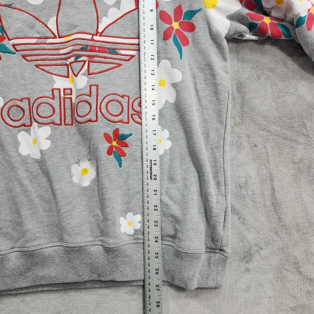 Adidas Sweatshirt Mens M Gray Pharrell Williams Kauwela Daisy Floral Trefoil